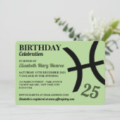 魚座、魚、〔占星術の〕十二宮図星印、誕生日 招待状 (スタンド正面)