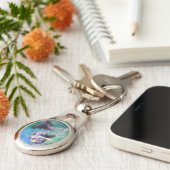 魚座 – 2人の人魚が輪になって泳ぐ キーホルダー (側面)