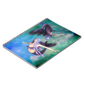 魚座 – 2人の人魚が輪になって泳ぐ ノートブック (左側)
