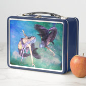 魚座 – 2人の人魚が輪になって泳ぐ メタルランチボックス (インサイチュ)