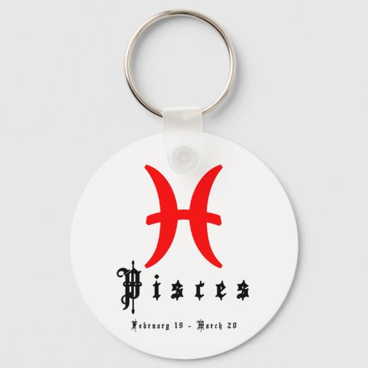 魚座、2月19日~3月20日 キーホルダー (正面)