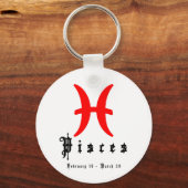 魚座、2月19日~3月20日 キーホルダー (正面)