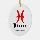 魚座、2月19日～3月20日 セラミックオーナメント (右)