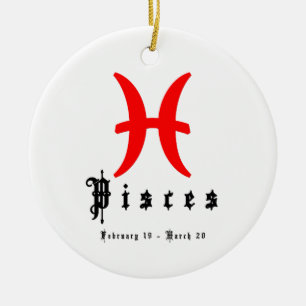 魚座、2月19日~3月20日 セラミックオーナメント