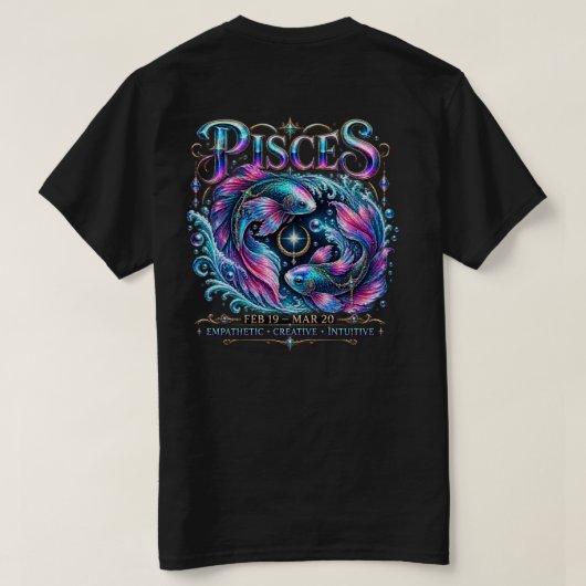 魚座 Tシャツ (デザイン裏面)