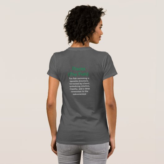 魚座Tシャツ Tシャツ (裏面フル)