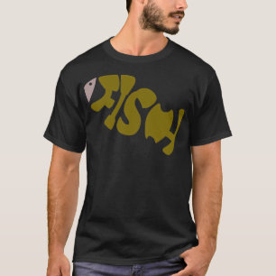 魚形フォント Tシャツ