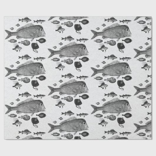 魚形包み紙 ラッピングペーパー (フラット)