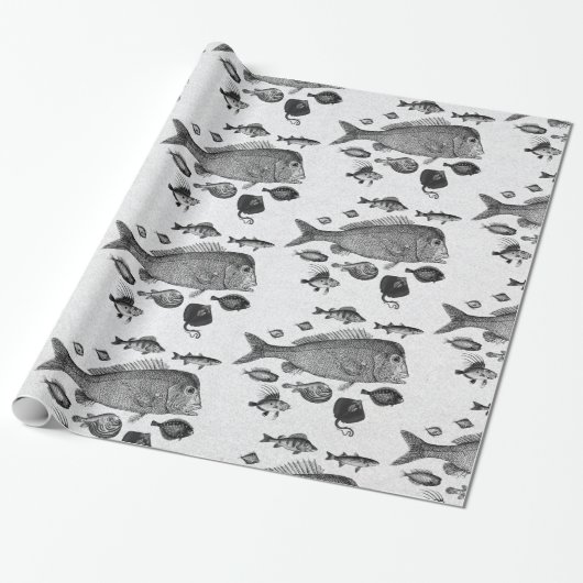 魚形包み紙 ラッピングペーパー (アンロールド)