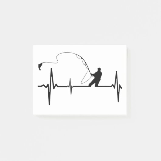 魚心拍魚釣りおもしろいアウトドア船 ポストイット (正面)