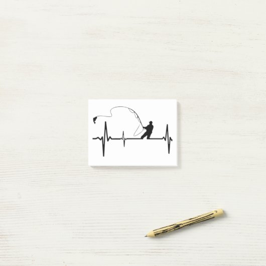 魚心拍魚釣りおもしろいアウトドア船 ポストイット (デスク上)