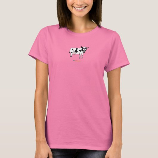 魚揚げデザイン牛ユニセックス大人Tシャツ Tシャツ (正面)