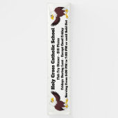 魚揚げ物のイベントか募金活動の校旗 横断幕 (縦)