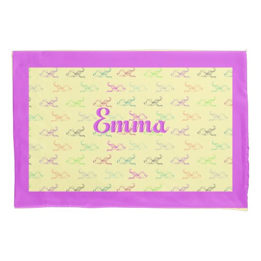 魚数々の枕ケース 枕カバー (正面)