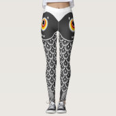 魚日本のの鯉パターン(の模様が)ある登 レギンス (正面)