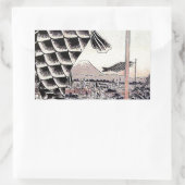 魚日本の凧カーププリント 長方形シール (バッグ)