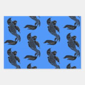 魚日本の形平板包装紙 ラッピングペーパーシート (正面3)