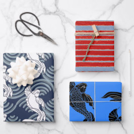 魚日本の形平板包装紙 ラッピングペーパーシート