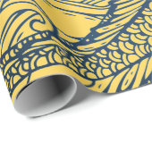 魚日本の黄色ギフト包装紙 ラッピングペーパー (ロールコーナー)