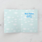 魚最高のの魚おもしろい子供の誕生日カード カード (内部)