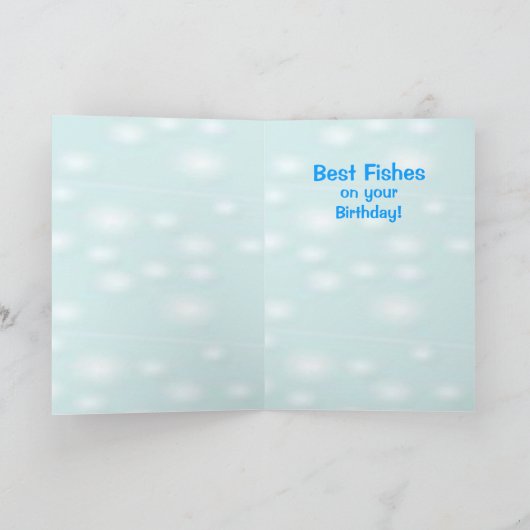 魚最高のの魚おもしろい子供の誕生日カード カード (内部)