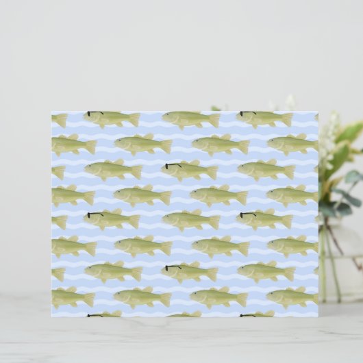 魚柄の紙 (スタンド正面)