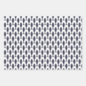 魚柄青白包み紙シート ラッピングペーパーシート (正面3)