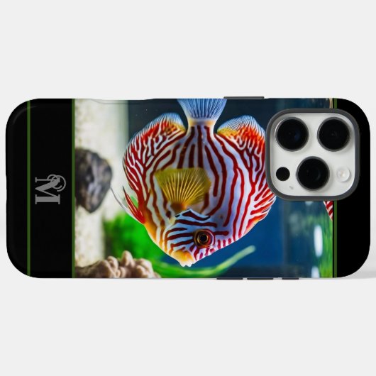 魚槽一成長イニシャル Case-Mate iPhoneケース (裏面 (横))