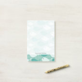 魚模様 ポストイット (デスク上)