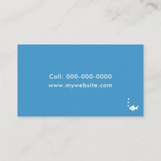 魚水槽の設置とメンテナンス 名刺 (裏面)