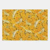 魚水泳海藻コーラルブルーヴィンテージクラシック ラッピングペーパーシート (正面2)