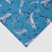 魚水泳海藻コーラルブルーヴィンテージクラシック 薄葉紙 (詳細)