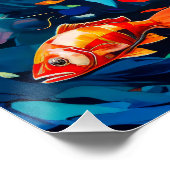 魚油彩画 ポスター (コーナー)