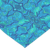 魚波水中ボヘミアンアラベスク模様 ショートテーブルランナー (コーナー)