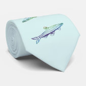 魚泳ぎの色柄絵2ネクタイ ネクタイ (ロール)