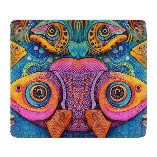 魚海お洒落5 カッティングボード (正面)