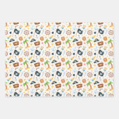 魚海賊包み包み紙 ラッピングペーパーシート (正面2)