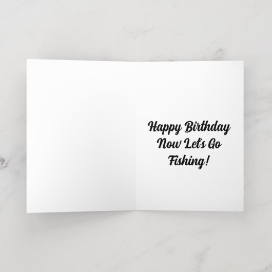 魚王室の誕生日折り箔グリーティングカード 箔グリーティングカード (内側レイダウン)