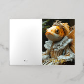 魚王室の誕生日折り箔グリーティングカード 箔グリーティングカード (外側レイダウン)