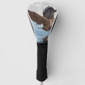 魚用ホワイトテールイーグル狩り ゴルフヘッドカバー (正面)