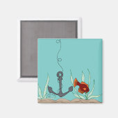 魚磁石いかり マグネット (正面/裏面)