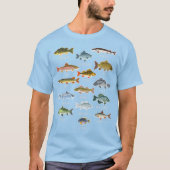 魚種魚釣り Tシャツ (正面)