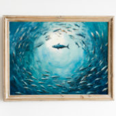 魚竜巻オイルペインティングデジタルプリント ポスター