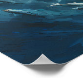 魚竜巻オイルペインティングデジタルプリント ポスター (角)