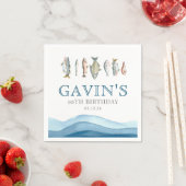 魚紙ナプキン、魚ナプキン スタンダードカクテルナプキン (インサイチュ)