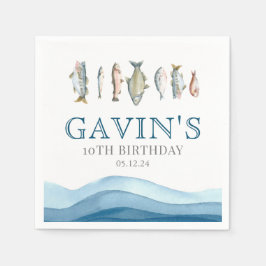 魚紙ナプキン、魚ナプキン スタンダードカクテルナプキン