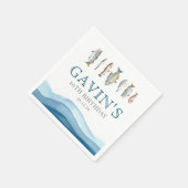 魚紙ナプキン、魚ナプキン スタンダードカクテルナプキン (角)