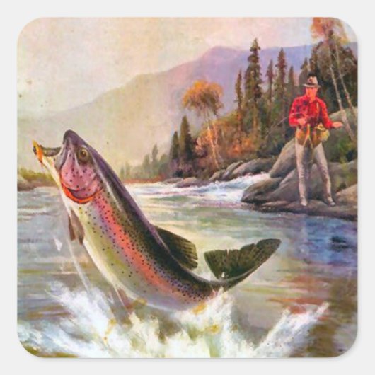 魚素晴らしだ スクエアシール (正面)