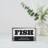 魚素朴屋/妻、魚市場 名刺 (スタンド正面)