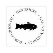 魚素朴差出人住所 セルフインキングスタンプ (デザイン)